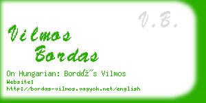 vilmos bordas business card